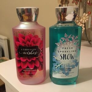 Bath and Body Works bubble bath and body wash
